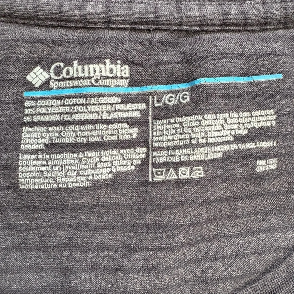 Columbia Short Sleeve Tee Casual Fit Navy Blue Men’s Size Large - Picture 3 of 6